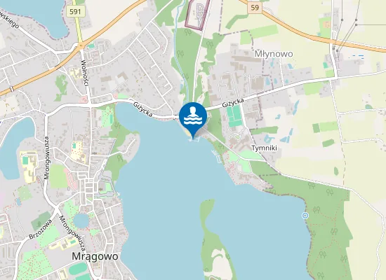 Map of Kąpielisko na jeziorze Czos przy ul. Jaszczurcza Góra 6 w Mrągowie