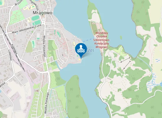 Map of Kąpielisko na jeziorze Czos przy ul. Nadbrzeżnej w Mrągowie