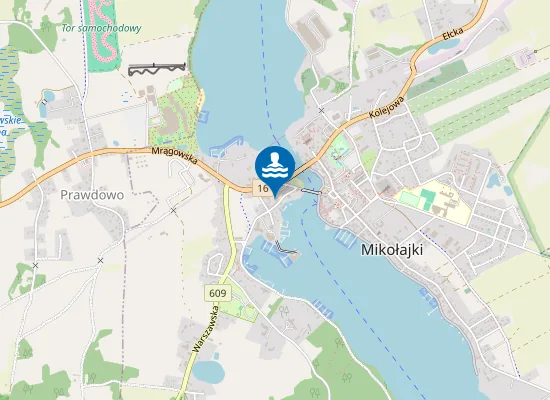 Map of KĄPIELISKO NA JEZIORZE MIKOŁAJSKIM PRZY UL. OKRĘŻNEJ W MIKOŁAJKACH