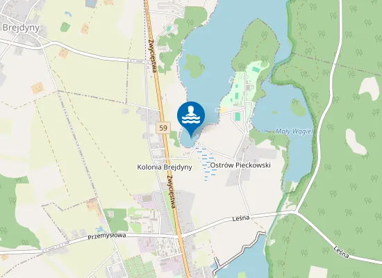 Map of Kąpielisko na jeziorze Wągiel