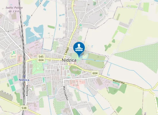 Map of KĄPIELISKO NAD JEZIOREM MIEJSKIM W NIDZICY