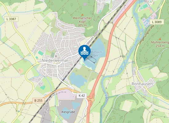 Map of NIEDERWEIMARER SEE