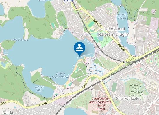 Map of KĄPIELISKO NR 1 PLAŻA MIEJSKA