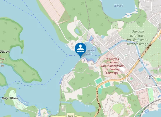 Map of KĄPIELISKO CENTRALNEGO OŚRODKA SPORTU-OŚRODEK PRZYGOTOWAŃ OLIMPIJSKICH W GIŻYCKU (COS-OPO)