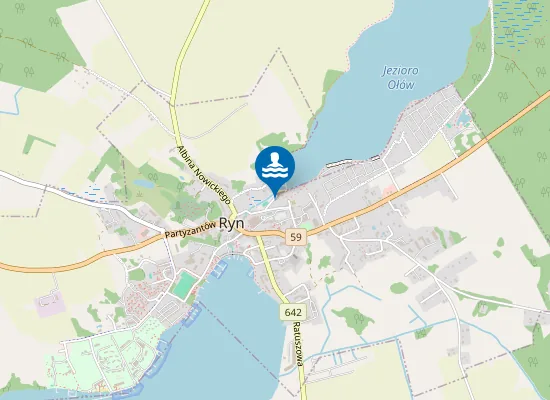 Map of Kąpielisko na jeziorze Ołów w Rynie