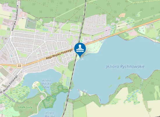 Map of OŚRODEK WYPOCZYNKOWY NAD JEZIOREM RYCHNOWSKIM