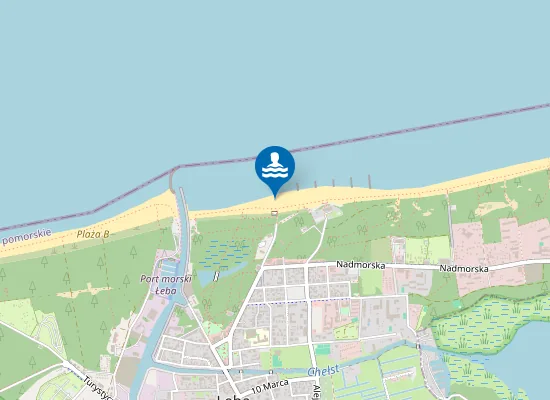 Map of KĄPIELISKO PRZY PLAŻY A W ŁEBIE