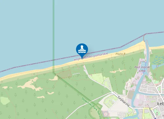 Map of KĄPIELISKO PRZY PLAŻY B W ŁEBIE