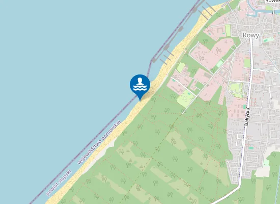 Map of ROWY ZACHÓD DOMKI LETNISKOWE