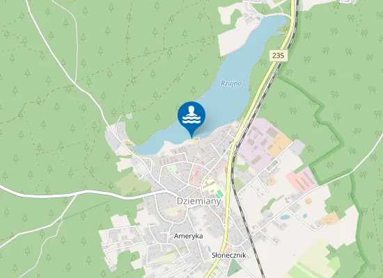 Map of KĄPIELISKO NAD JEZ. RZUNO W DZIEMIANACH