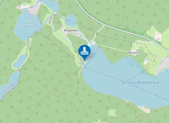 Map of Kąpielisko BEAVER przy Ośrodku KolonijnoWczasowym Beaver Tourist nad jeziorem Wielewskim
