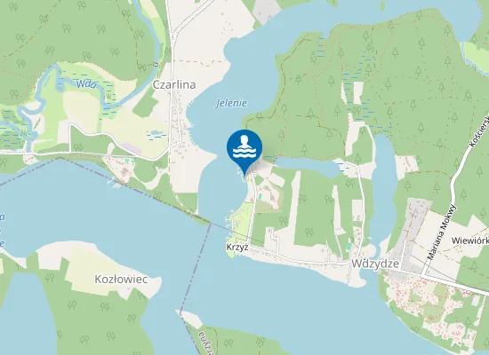 Map of KĄPIELISKO PRZY HOTELU NIEDŹWIADEK SP. Z O.O. WE WDZYDZACH NAD JEZ. JELENIE