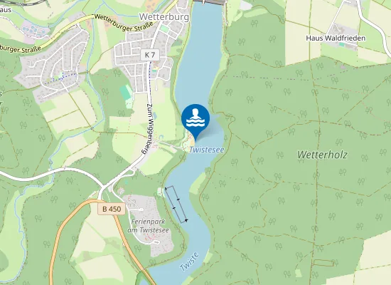 Map of TWISTETALSPERRE STRANDBAD WETTERBURG