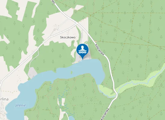 Map of KĄPIELISKO PRZY OŚRODKU WYPOCZYNKOWYM POLITECHNIKI GDAŃSKIEJ CZARLINA NAD JEZ. JELENIE