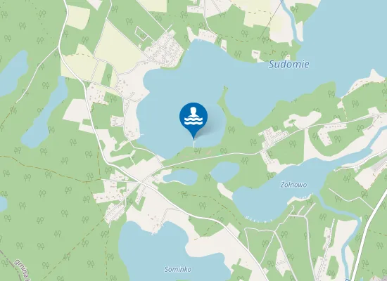 Map of Kąpielisko nad jeziorem Sudomie w miejscowości Sycowa Huta