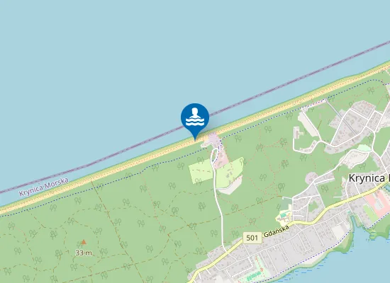 Map of KĄPIELISKO MORSKIE KRYNICA MORSKA - PORT