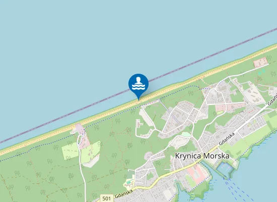 Map of KRYNICA MORSKA - BULWAR SŁONECZNY 2