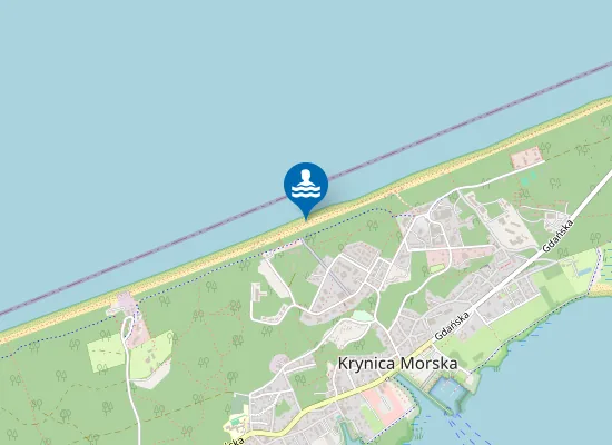 Map of KRYNICA MORSKA - BULWAR SŁONECZNY 1