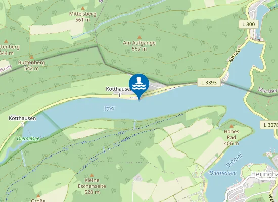 Map of DIEMELTALSPERRE STRANDBAD HELMINGHAUSEN