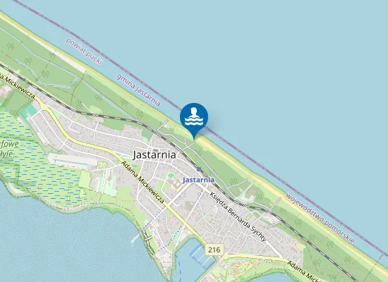 Map of KĄPIELISKO JASTARNIA NADMORSKA- PLAŻOWA