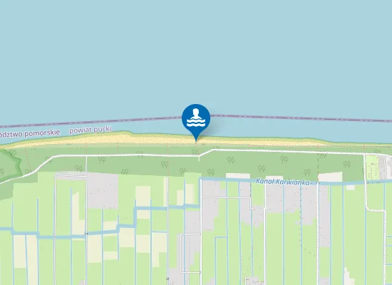 Map of KĄPIELISKO MORSKIE W KARWIEŃSKICH BŁOTACH DRUGICH
