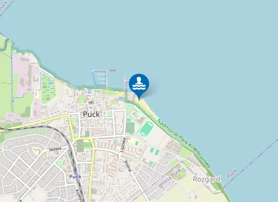 Map of PUCK PLAŻA PO WSCHODNIEJ STRONIE CZĘŚCI FALOCHRONU PORTU JACHTOWEGO NA ZATOCE PUCKIEJ