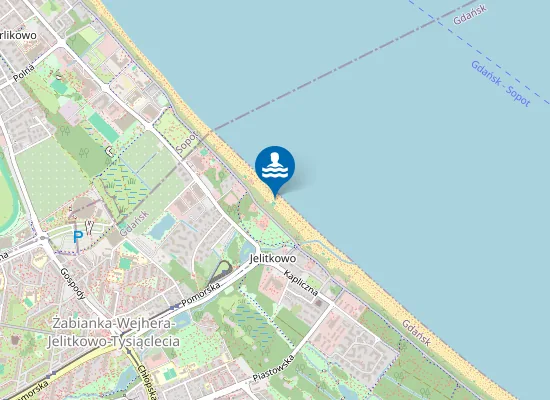 Map of Gdańsk Jelitkowo