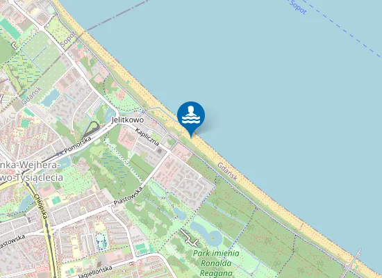 Map of Piastowska Gdańsk Jelitkowo