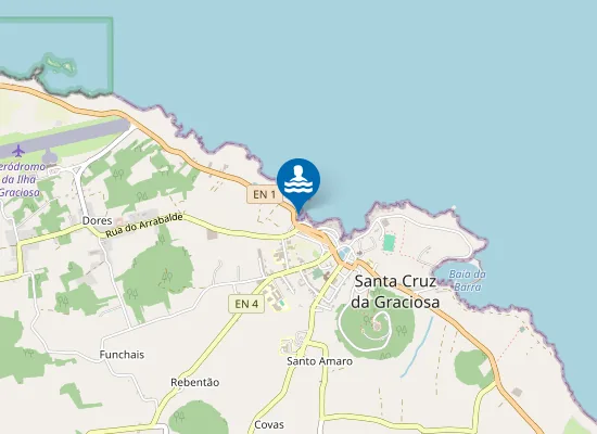 Map of Zona Balnear Santa Cruz (Calheta)