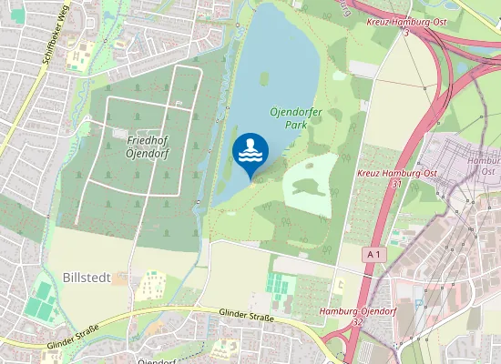 Map of OEJENDORFER SEE BADEPLATZ SUED