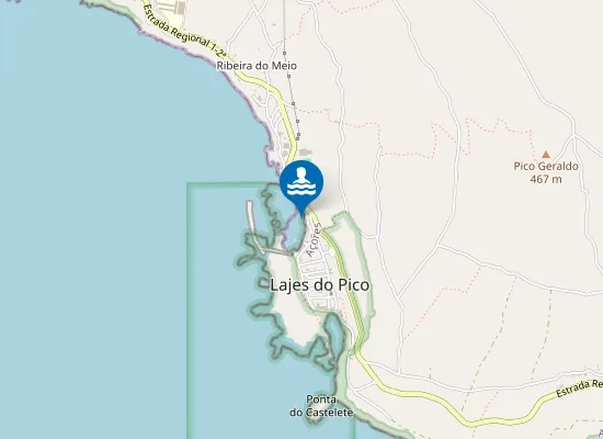 Map of CLUBE NAVAL DAS LAJES