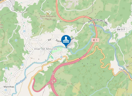 Map of Azenhas - Vilar De Mouros