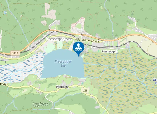 Map of PRESSEGGER SEE, NORDOST
