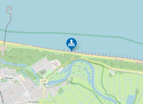 Map of OSTSEE PREROW PARKPLATZ HOHE DUENE