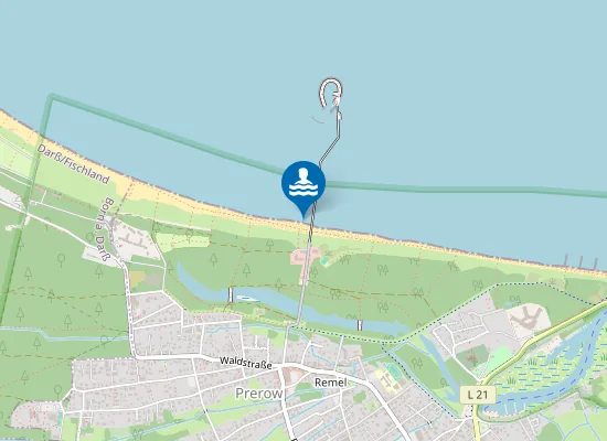 Map of OSTSEE PREROW DUENENHAUS NORDSTRAND