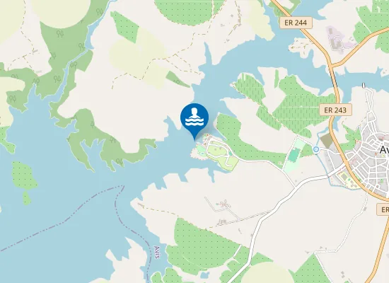 Map of CLUBE NÁUTICO DE AVIS