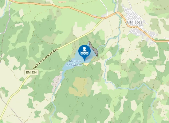 Map of Albufeira De Alfaiates