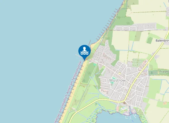 Map of OSTSEE WUSTROW FISCHLAENDER STRAND