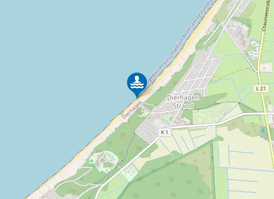 Map of OSTSEE DIERHAGEN AM PLATEAU