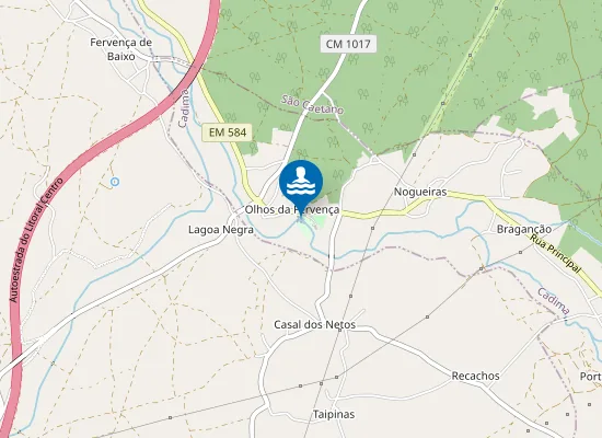 Map of OLHOS DA FERVENÇA