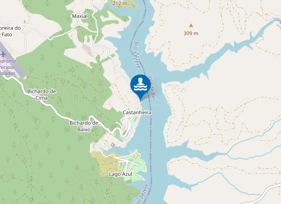 Map of CASTANHEIRA OU LAGO AZUL
