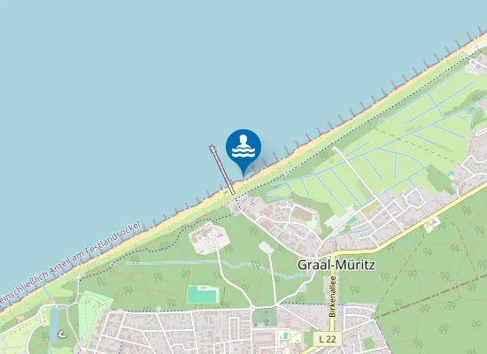 Map of OSTSEE GRAAL MUERITZ MOORGRABEN SEEBRUECKE