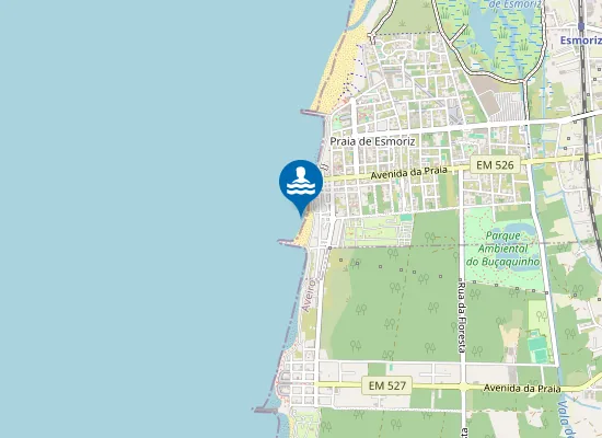 Map of PRAIA VELHA DOS PESCADORES-ESMORIZ