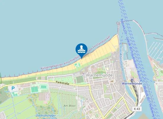 Map of OSTSEE AM LEUCHTTURM WARNEMUENDE