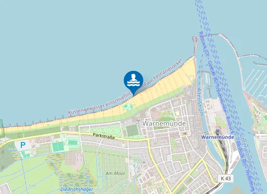Map of OSTSEE WARNEMUENDER STRAND