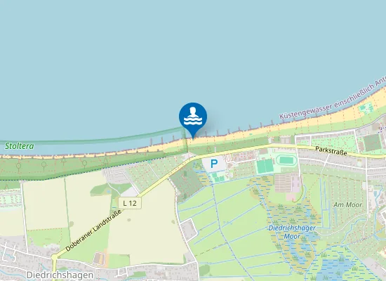 Map of OSTSEE WARNEMUENDER WESTSTRAND