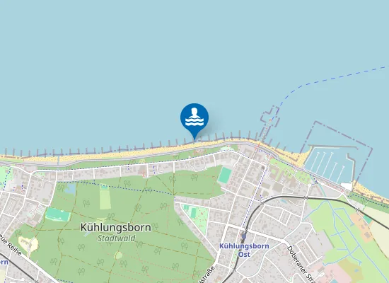 Map of OSTSEE KUEHLUNGSBORN HAUPTSTRAND OST