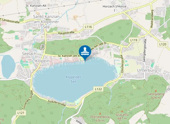 Map of KLOPEINER SEE, ST. KANZIAN