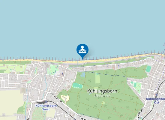 Map of OSTSEE KUEHLUNGSBORN HAUPTSTRAND WEST