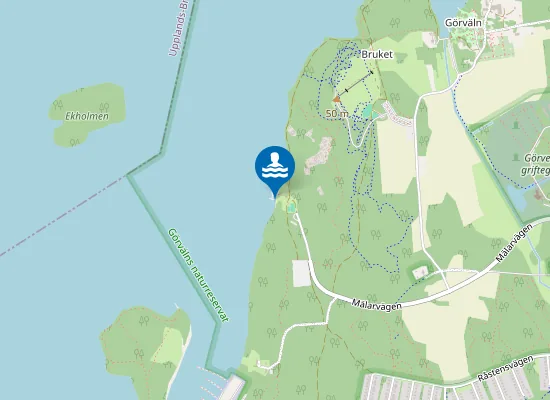 Map of MÄLAREN, GÖRVÄLNSBADET